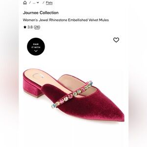 Journee Collection Women’s Pink Velvet Mules